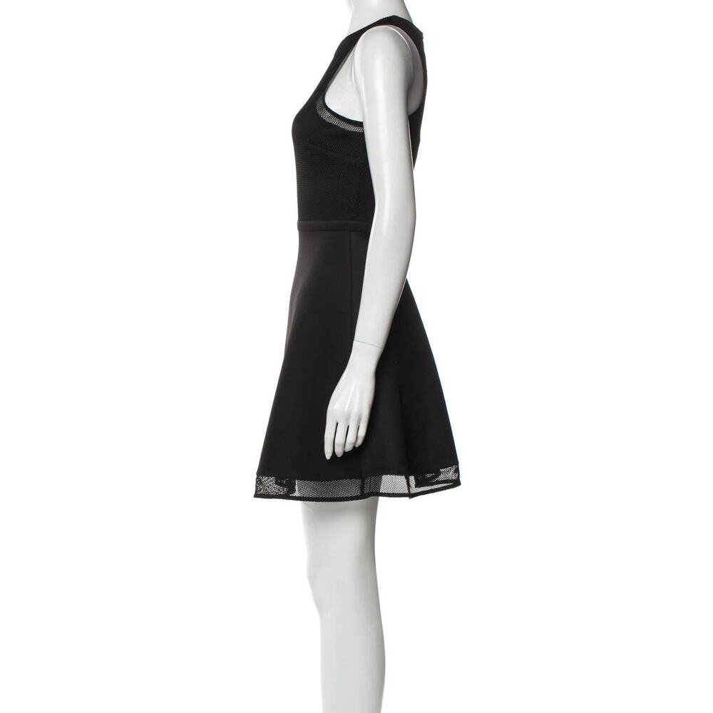 NWT Camilla and Marc Black Dress A-Line Mini Size 2 Scuba Net Top Night Out - Picture 8 of 16